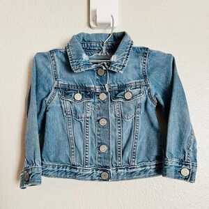 Gap Toddler Denim Distressed Jean Jacket with 1969 on the Snap Buttons